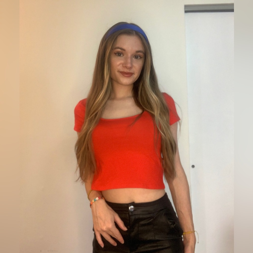 NWT red crop top